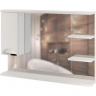 Зеркало со шкафом Mixline Этьен 100 L 540873 с подсветкой Белое, купить, цена, заказать, магазин, доставка, скидка, промокод, купить, цена, заказать, магазин, доставка, скидка, промокод