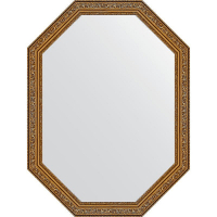 Зеркало Evoform Octagon 60x80 BY 7023 в багетной раме - Виньетка состаренное золото 56, купить, цена, заказать, магазин, доставка, скидка, промокод, купить, цена, заказать, магазин, доставка, скидка, промокод