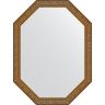 Зеркало Evoform Octagon 60x80 BY 7023 в багетной раме - Виньетка состаренное золото 56, купить, цена, заказать, магазин, доставка, скидка, промокод, купить, цена, заказать, магазин, доставка, скидка, промокод