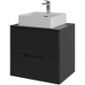 Тумба с раковиной Orange Line 60 Li-60TubMDF+B04-405W подвесная Черная матовая, купить, цена, заказать, магазин, доставка, скидка, промокод, купить, цена, заказать, магазин, доставка, скидка, промокод