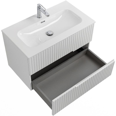 Тумба под раковину Cezares Duet-N 80 DUET-N-800-2C-SO-BO подвесная Bianco Opaco