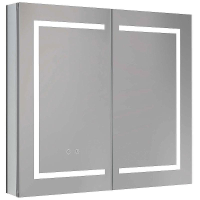 Зеркальный шкаф Aquatek 80 AQ7804-MLC с подсветкой Хром