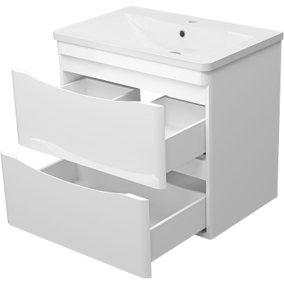 Тумба с раковиной Misty Атлантик 70 УТ000011691 подвесная Белая