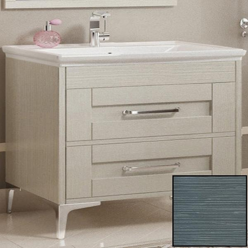 Тумба с раковиной SanVit Прованс 90 kprov090 с фактурой под дерево Шелк Сталь, купить, цена, заказать, магазин, доставка, скидка, промокод, купить, цена, заказать, магазин, доставка, скидка, промокод