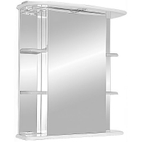 Зеркальный шкаф Misty Магнолия 55 R Э-Маг04055-01СвП с подсветкой Белый, купить, цена, заказать, магазин, доставка, скидка, промокод, купить, цена, заказать, магазин, доставка, скидка, промокод