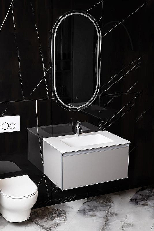 Зеркало Boheme Modern 60x110 568-GM с подсветкой Оружейная сталь с сенсорным выключателем и подогревом, купить, цена, заказать, магазин, доставка, скидка, промокод, купить, цена, заказать, магазин, доставка, скидка, промокод