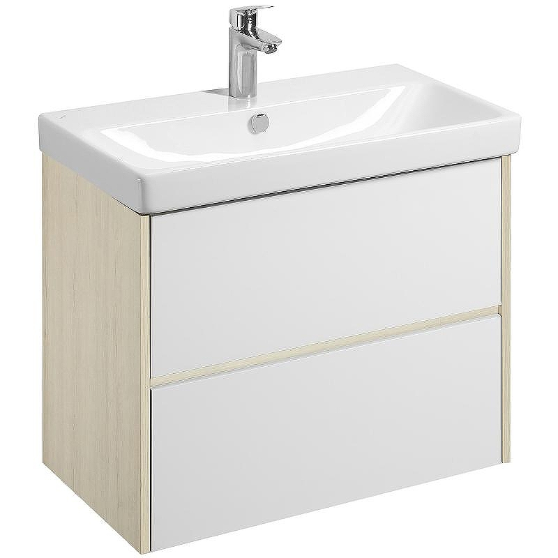 Тумба под раковину Aquaton Сканди 80 1A283001SDB20 подвесная Белый глянец Дуб верона, купить, цена, заказать, магазин, доставка, скидка, промокод, купить, цена, заказать, магазин, доставка, скидка, промокод