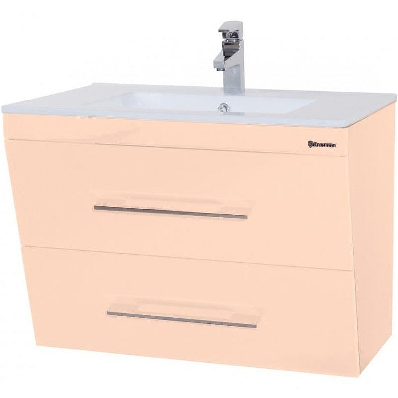 Тумба под раковину Bellezza Берта 100 4635217510071 подвесная Бежевая, купить, цена, заказать, магазин, доставка, скидка, промокод, купить, цена, заказать, магазин, доставка, скидка, промокод