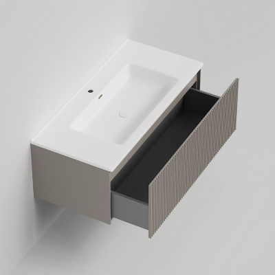 Тумба под раковину La Fenice Terra 100 FNC-01-TER-C-100 подвесная Бежевая матовая