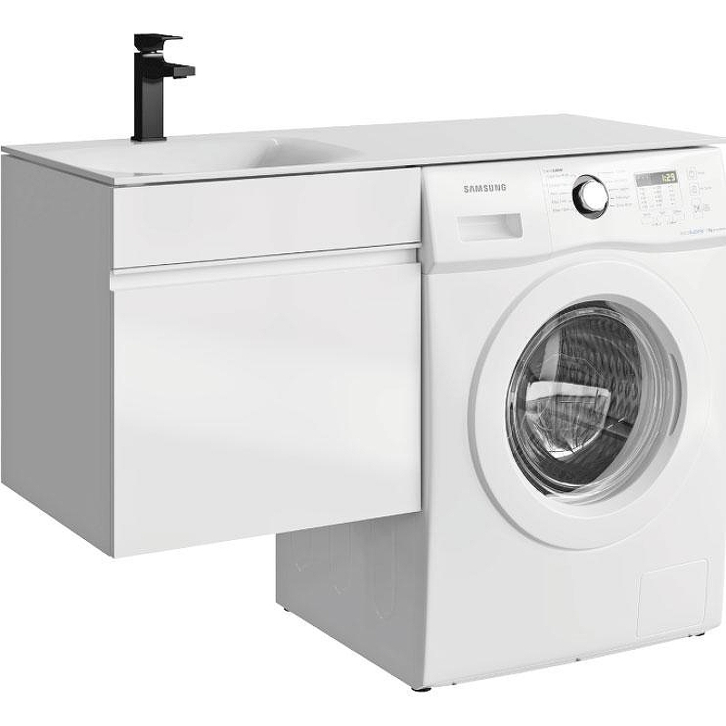 Тумба под раковину Aqwella Duet 115 DU01051 подвесная Белая, купить, цена, заказать, магазин, доставка, скидка, промокод, купить, цена, заказать, магазин, доставка, скидка, промокод