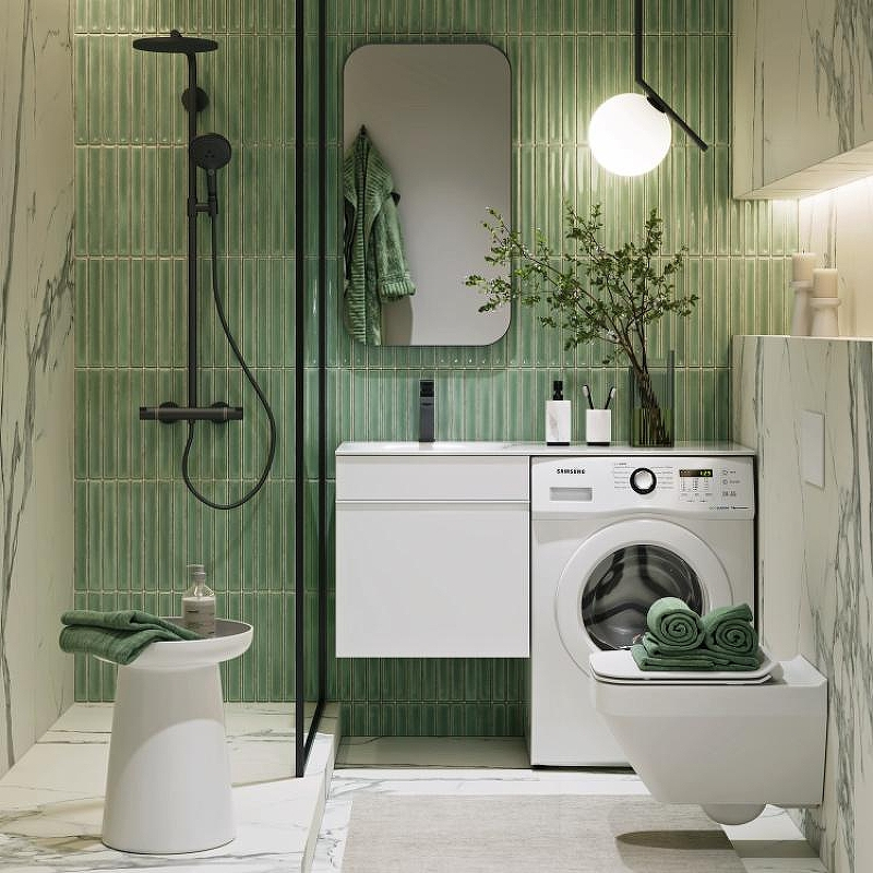 Тумба под раковину Aqwella Duet 115 DU01051 подвесная Белая, купить, цена, заказать, магазин, доставка, скидка, промокод, купить, цена, заказать, магазин, доставка, скидка, промокод