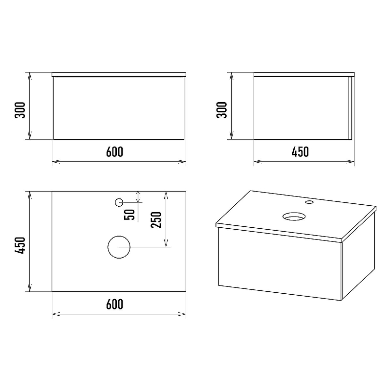 Тумба с раковиной Misty Ива 60 УТ000008499 подвесная Белая Дуб Вотан, купить, цена, заказать, магазин, доставка, скидка, промокод, купить, цена, заказать, магазин, доставка, скидка, промокод