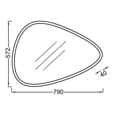 Зеркало Jacob Delafon Nouvelle Vague 80 EB3049-NF с подсветкой с подогревом и ИК-выключателем