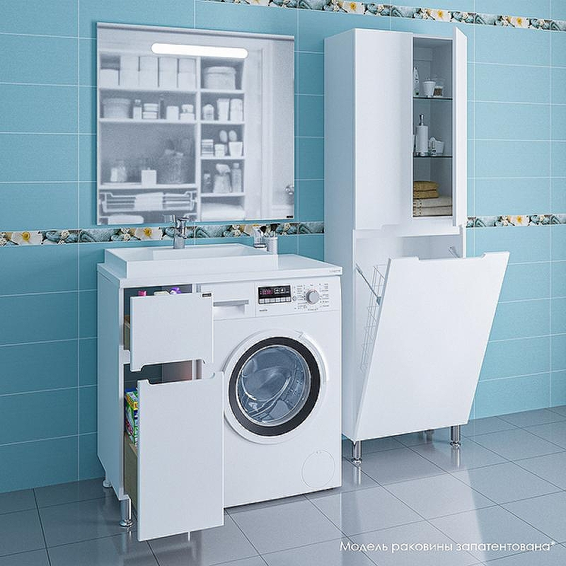 Тумба под раковину СанТа Лондон 90 224027 Белая, купить, цена, заказать, магазин, доставка, скидка, промокод, купить, цена, заказать, магазин, доставка, скидка, промокод