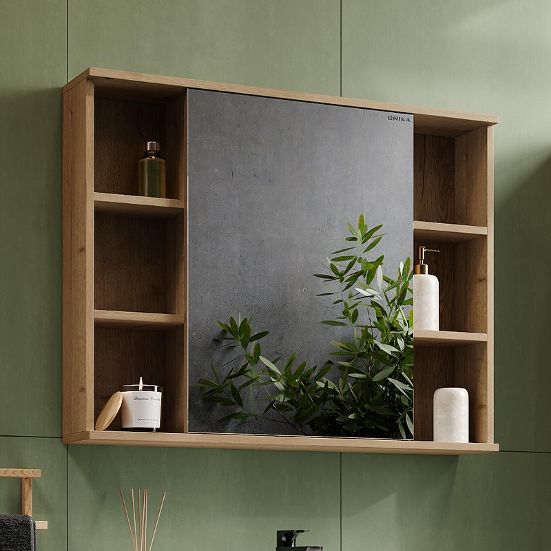 Зеркальный шкаф Onika Легран 90 209031 цвет Дуб галифакс, купить, цена, заказать, магазин, доставка, скидка, промокод, купить, цена, заказать, магазин, доставка, скидка, промокод