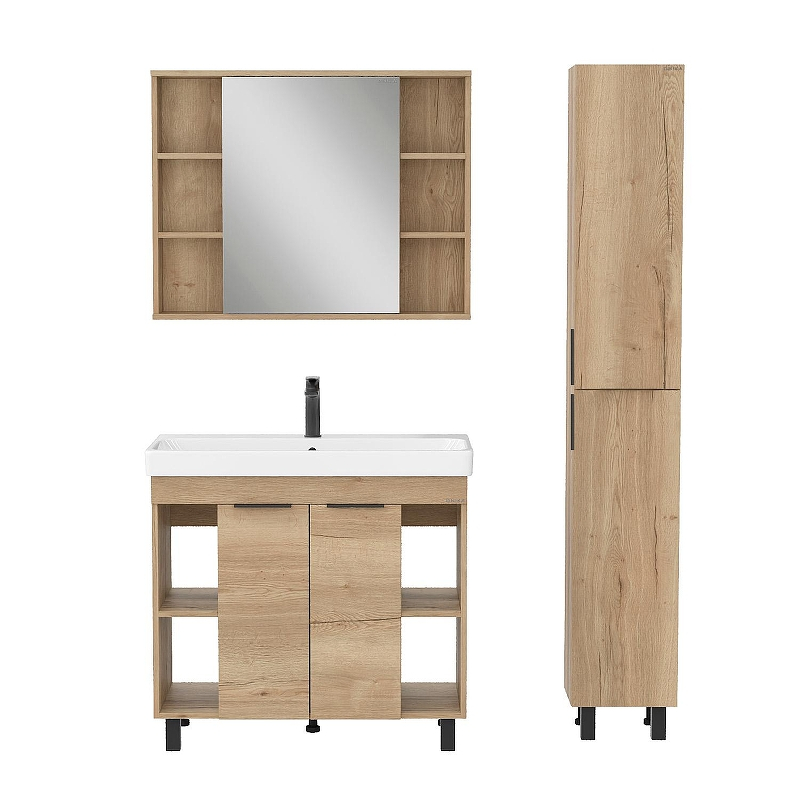 Зеркальный шкаф Onika Легран 90 209031 цвет Дуб галифакс, купить, цена, заказать, магазин, доставка, скидка, промокод, купить, цена, заказать, магазин, доставка, скидка, промокод