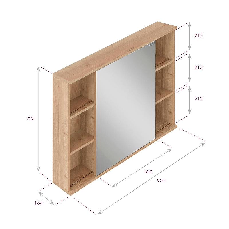 Зеркальный шкаф Onika Легран 90 209031 цвет Дуб галифакс, купить, цена, заказать, магазин, доставка, скидка, промокод, купить, цена, заказать, магазин, доставка, скидка, промокод