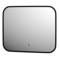 Зеркало Defesto Aura 50х40 DF 2971RH с подсветкой 15W-3000K/ИК - выключатель/Теплый белый свет/Черная рама, купить, цена, заказать, магазин, доставка, скидка, промокод, купить, цена, заказать, магазин, доставка, скидка, промокод