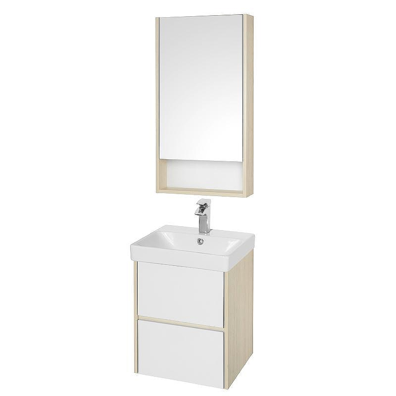 Тумба под раковину Aquaton Сканди 45 1A251601SDB20 подвесная Белый Дуб верона, купить, цена, заказать, магазин, доставка, скидка, промокод, купить, цена, заказать, магазин, доставка, скидка, промокод