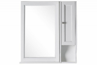 Зеркало ASB-Woodline Гранда 60 11483 Белое с патиной Серебро