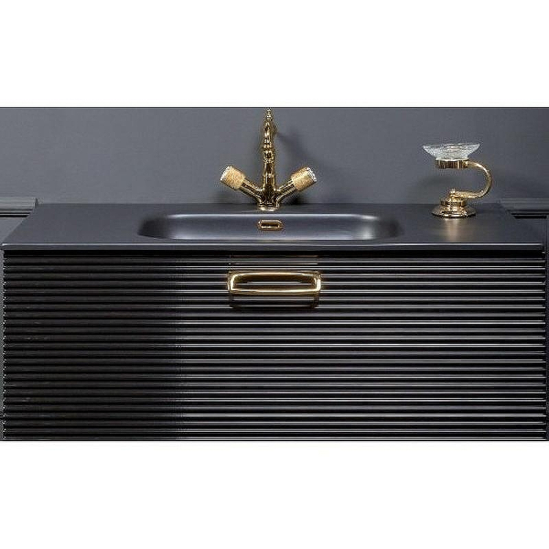 Тумба под раковину Boheme Armadi Art Vallessi Avangarde Linea 100 842-100-BG подвесная Черная Золото, купить, цена, заказать, магазин, доставка, скидка, промокод, купить, цена, заказать, магазин, доставка, скидка, промокод