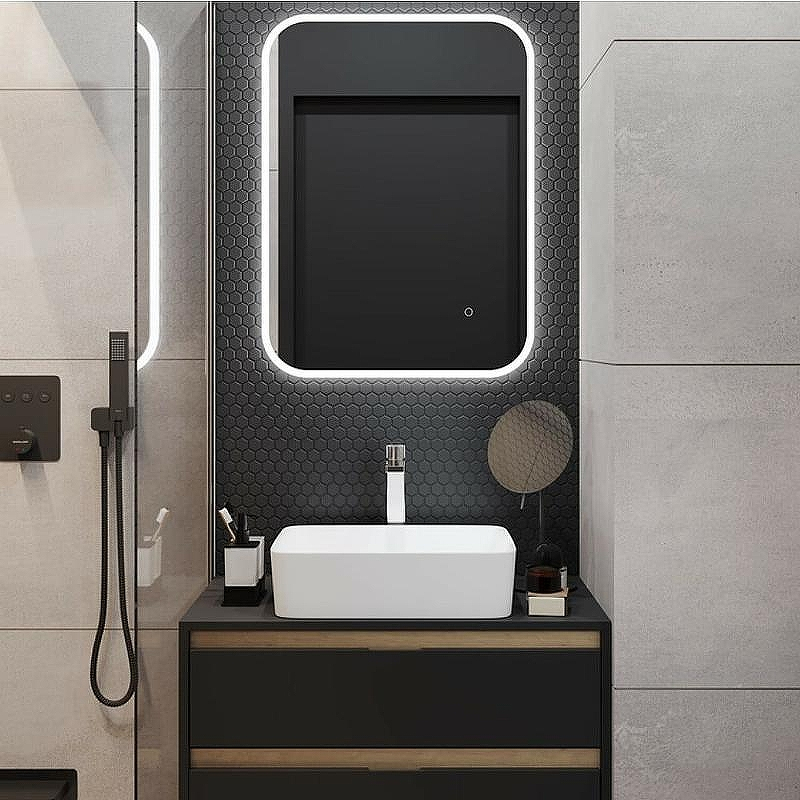 Зеркало Excellent Lumiro 60 DOEX.LU080.060.AC с подсветкой с сенсорным выключателем, купить, цена, заказать, магазин, доставка, скидка, промокод, купить, цена, заказать, магазин, доставка, скидка, промокод