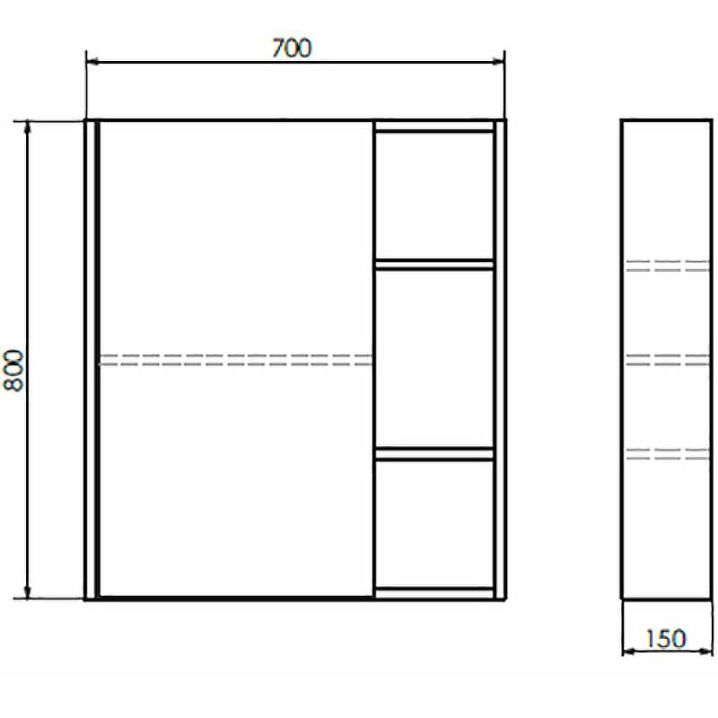Зеркальный шкаф Comforty Вена 70 00-00009272 Дуб дымчатый, купить, цена, заказать, магазин, доставка, скидка, промокод, купить, цена, заказать, магазин, доставка, скидка, промокод