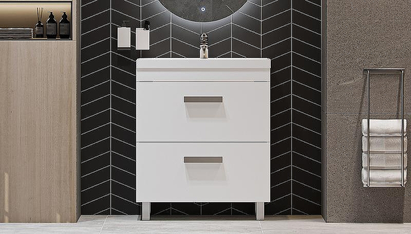 Тумба под раковину Velvex Orlando 70 tn.ORL.CLA.70.2Y Белая матовая, купить, цена, заказать, магазин, доставка, скидка, промокод, купить, цена, заказать, магазин, доставка, скидка, промокод