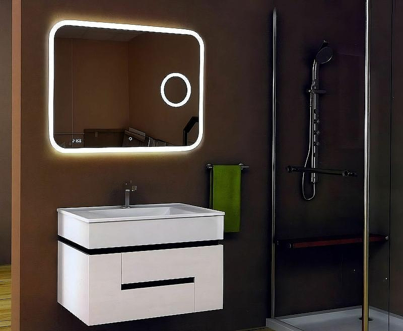 Зеркало Relisan Constance 1200х800 Гл000024356 с подсветкой с сенсорным выключателем, увеличением и часами, купить, цена, заказать, магазин, доставка, скидка, промокод, купить, цена, заказать, магазин, доставка, скидка, промокод