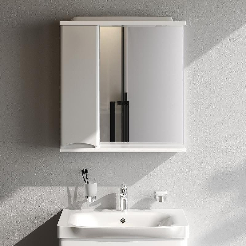 Зеркало со шкафом AM.PM Like 65 L M80MPL0651WG с подсветкой Белый, купить, цена, заказать, магазин, доставка, скидка, промокод, купить, цена, заказать, магазин, доставка, скидка, промокод