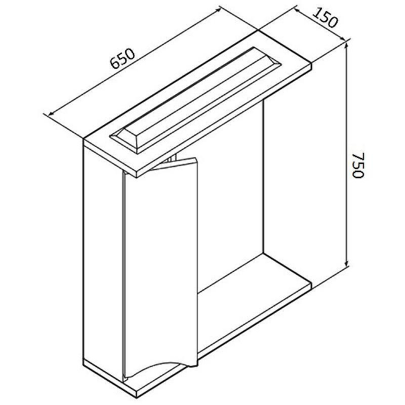 Зеркало со шкафом AM.PM Like 65 L M80MPL0651WG с подсветкой Белый, купить, цена, заказать, магазин, доставка, скидка, промокод, купить, цена, заказать, магазин, доставка, скидка, промокод