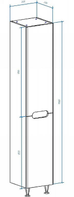 Шкаф пенал Bellezza Андрэа 35 R 4629004001019 Белый