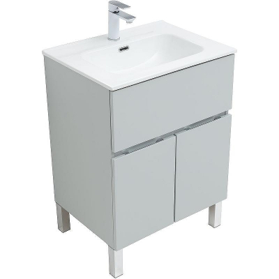 Тумба под раковину Aquanet Алвита New 60 277548 Серая матовая