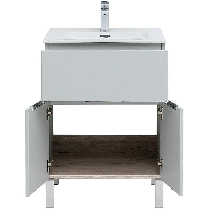 Тумба под раковину Aquanet Алвита New 60 277548 Серая матовая, купить, цена, заказать, магазин, доставка, скидка, промокод, купить, цена, заказать, магазин, доставка, скидка, промокод