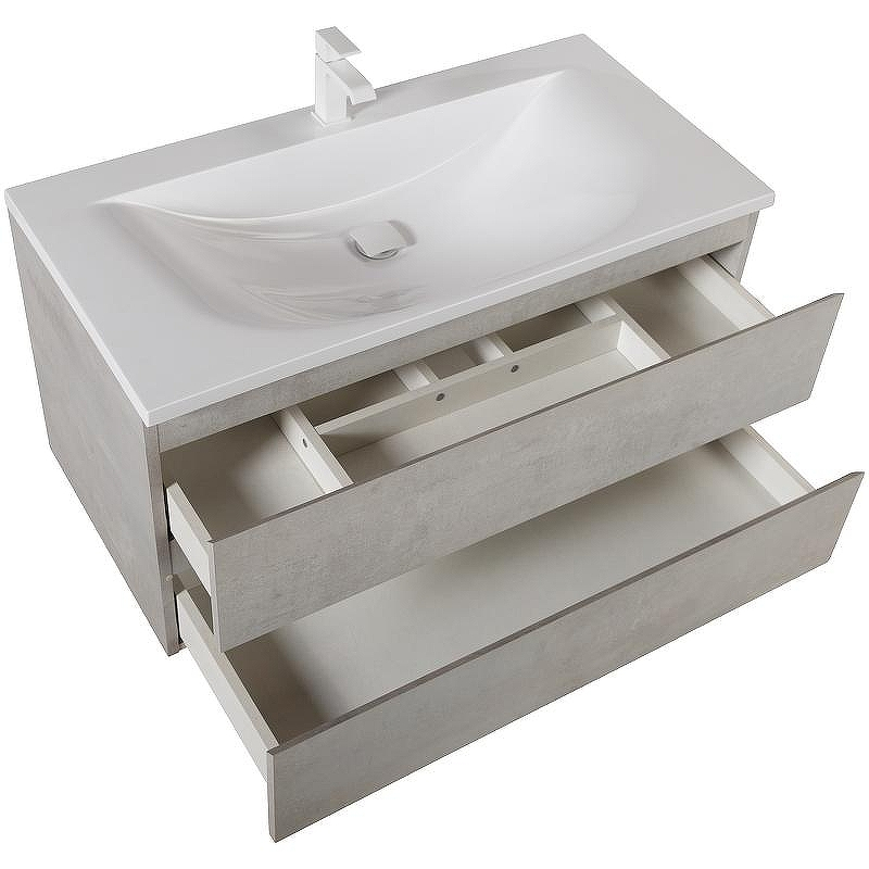 Тумба под раковину Cezares Molveno 100 MOLVENO-100-2C-SO-BET подвесная Beton, купить, цена, заказать, магазин, доставка, скидка, промокод, купить, цена, заказать, магазин, доставка, скидка, промокод