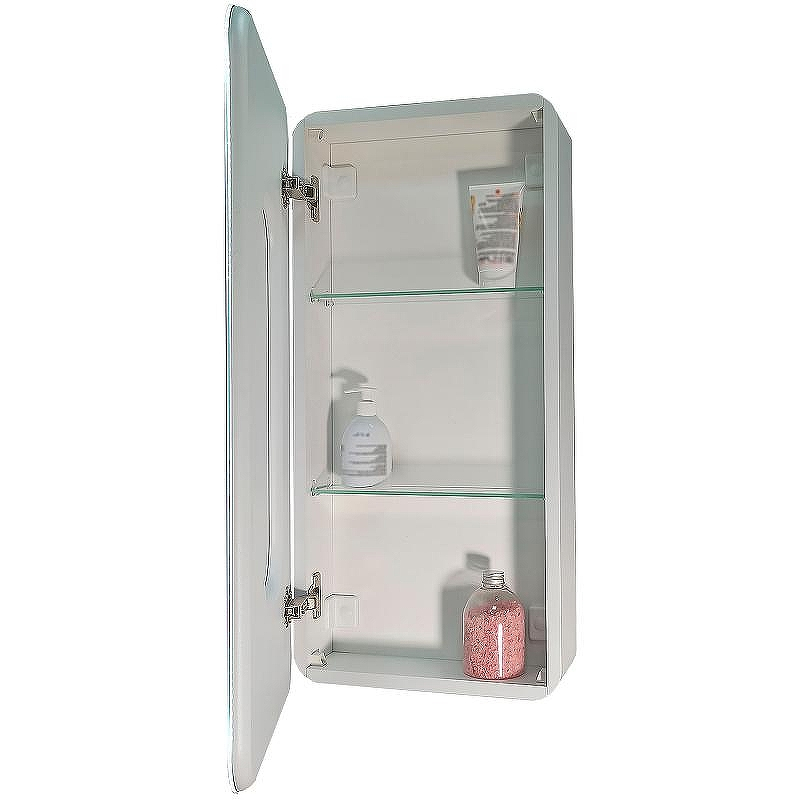 Зеркальный шкаф Reflexion Circle 400х800 L RF2105SR с подсветкой Белый матовый, купить, цена, заказать, магазин, доставка, скидка, промокод, купить, цена, заказать, магазин, доставка, скидка, промокод