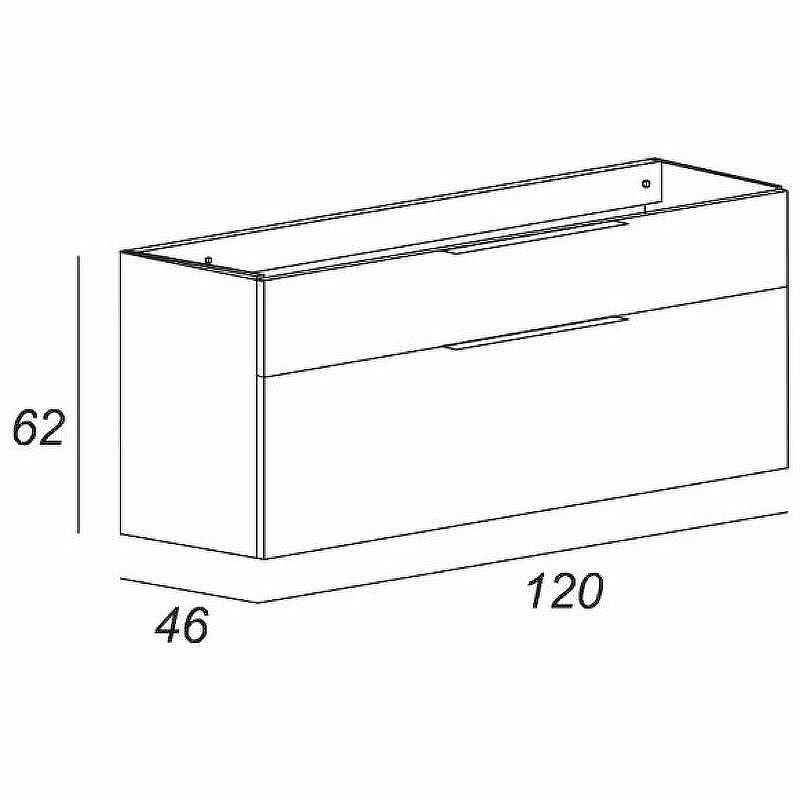 Тумба под раковину Cezares Urban 120 55161 подвесная Frassino scuro, купить, цена, заказать, магазин, доставка, скидка, промокод, купить, цена, заказать, магазин, доставка, скидка, промокод