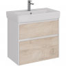 Тумба под раковину Lemark Combi 80 LM03C80T-dub подвесная Дуб кантри Белый глянец, купить, цена, заказать, магазин, доставка, скидка, промокод, купить, цена, заказать, магазин, доставка, скидка, промокод