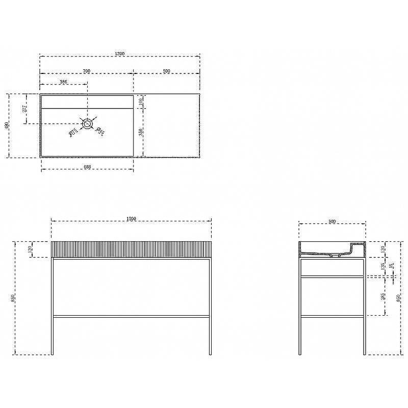 Консоль с раковиной Abber Stein 120 AS2647 Черная, купить, цена, заказать, магазин, доставка, скидка, промокод, купить, цена, заказать, магазин, доставка, скидка, промокод