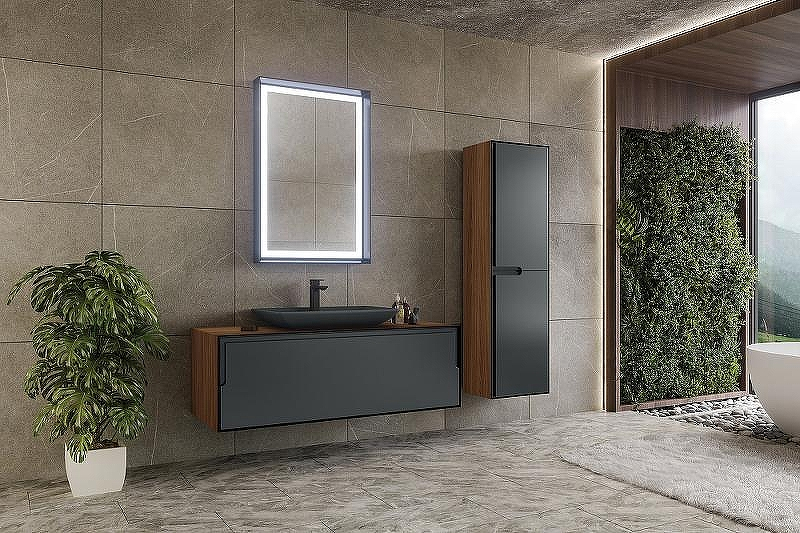 Тумба с раковиной Orka Craft 120 5001127 подвесная Орех Антрацит, купить, цена, заказать, магазин, доставка, скидка, промокод, купить, цена, заказать, магазин, доставка, скидка, промокод