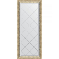 Зеркало Evoform Exclusive-G 153х63 BY 4132 с гравировкой в багетной раме - Состаренное серебро с плетением 70, купить, цена, заказать, магазин, доставка, скидка, промокод, купить, цена, заказать, магазин, доставка, скидка, промокод