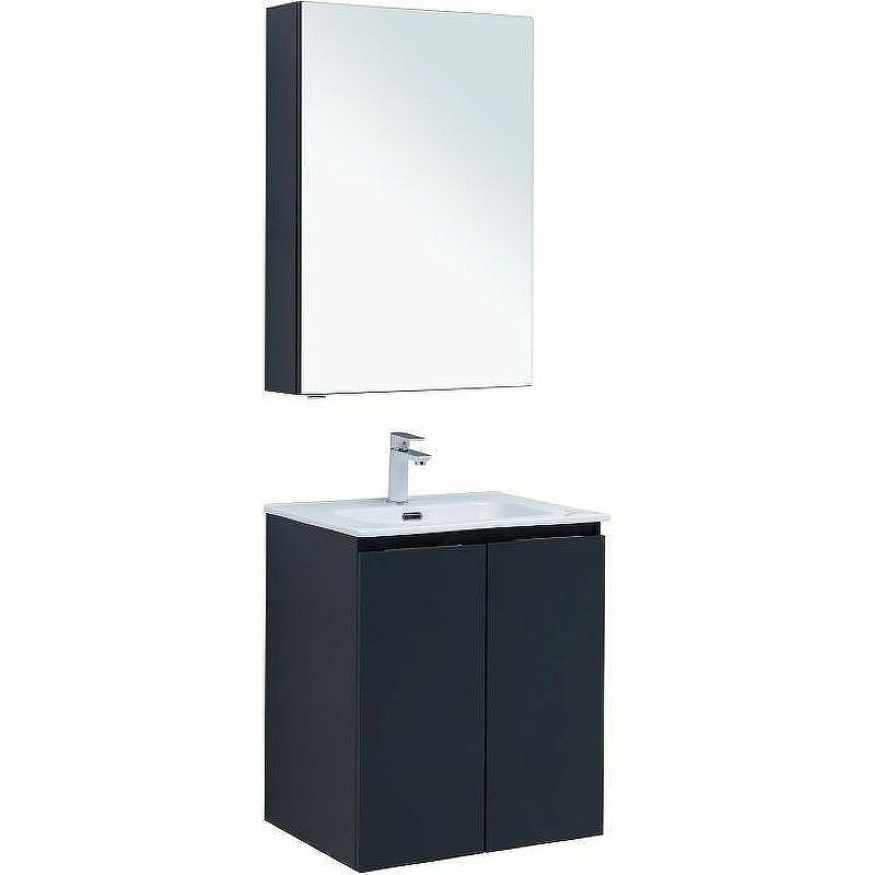 Комплект мебели для ванной Aquanet Алвита New 60 274223 подвесной Антрацит, купить, цена, заказать, магазин, доставка, скидка, промокод, купить, цена, заказать, магазин, доставка, скидка, промокод