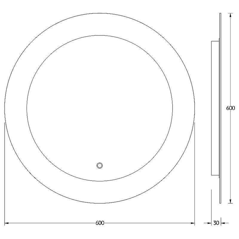 Зеркало Evoform Ledshine d60 BY 2623 с подсветкой 13.5 W - сенсорный выключатель - нейтральный белый свет, купить, цена, заказать, магазин, доставка, скидка, промокод, купить, цена, заказать, магазин, доставка, скидка, промокод