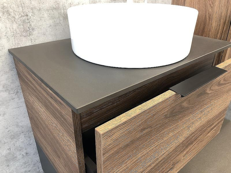 Тумба с раковиной Comforty Штутгарт 60 00-00001698 подвесная Дуб темно-коричневый Черная столешница, купить, цена, заказать, магазин, доставка, скидка, промокод, купить, цена, заказать, магазин, доставка, скидка, промокод