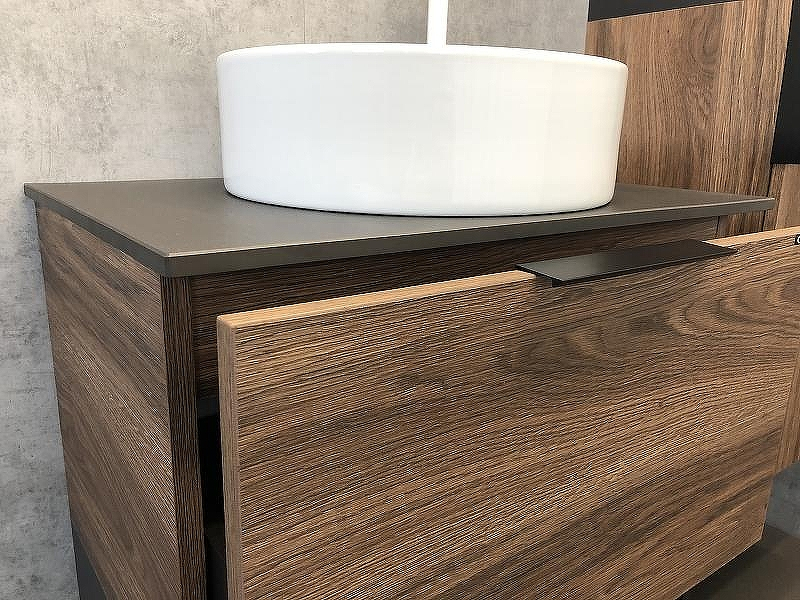 Тумба с раковиной Comforty Штутгарт 60 00-00001698 подвесная Дуб темно-коричневый Черная столешница, купить, цена, заказать, магазин, доставка, скидка, промокод, купить, цена, заказать, магазин, доставка, скидка, промокод