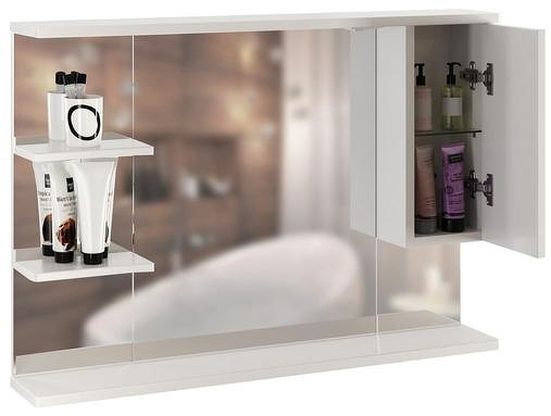 Зеркало со шкафом Mixline Этьен 100 R 540872 с подсветкой Белое, купить, цена, заказать, магазин, доставка, скидка, промокод, купить, цена, заказать, магазин, доставка, скидка, промокод