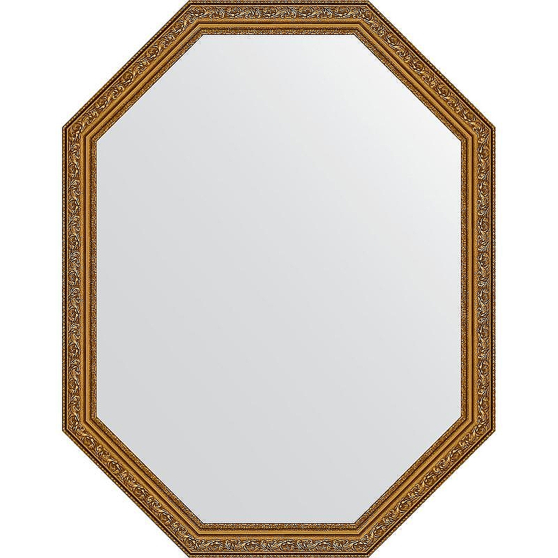 Зеркало Evoform Octagon 70x90 BY 7024 в багетной раме - Виньетка состаренное золото 56, купить, цена, заказать, магазин, доставка, скидка, промокод, купить, цена, заказать, магазин, доставка, скидка, промокод