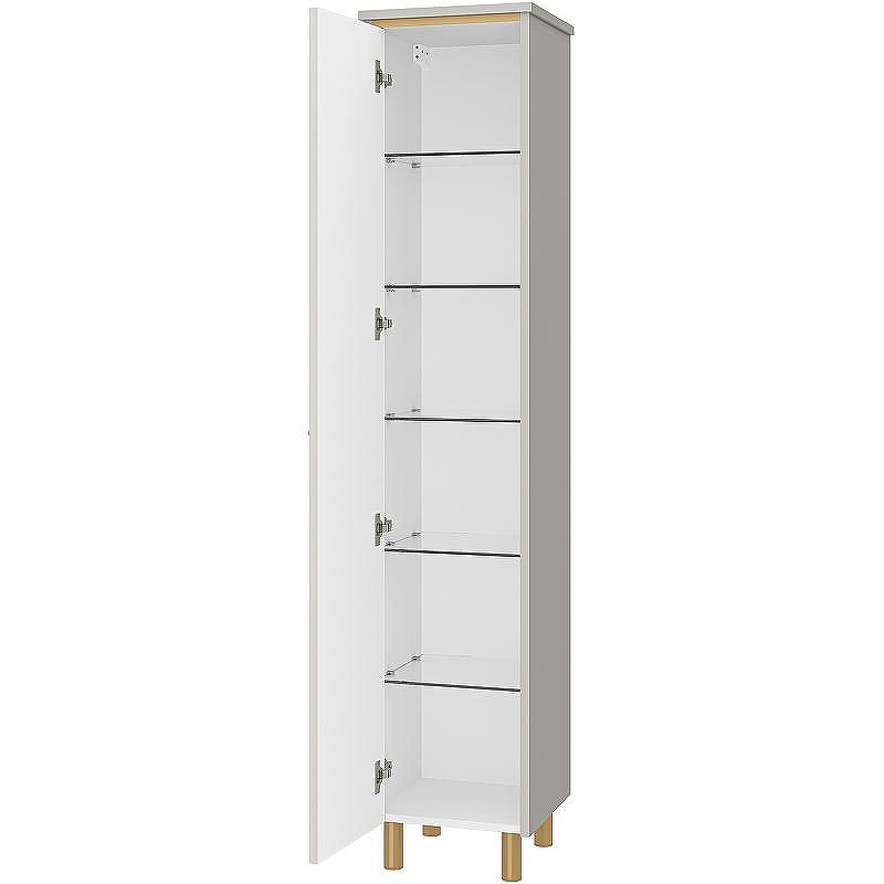 Шкаф пенал Brevita Elche 35 L ELC-05035-010L Серый кашемир Золото, купить, цена, заказать, магазин, доставка, скидка, промокод, купить, цена, заказать, магазин, доставка, скидка, промокод