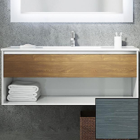 Тумба с раковиной SanVit Контур 120 kkont120 с фактурой под дерево подвесная Шелк Сталь, купить, цена, заказать, магазин, доставка, скидка, промокод, купить, цена, заказать, магазин, доставка, скидка, промокод