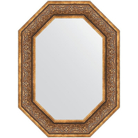 Зеркало Evoform Polygon 79х59 BY 7233 в багетной раме - Вензель бронзовый 101, купить, цена, заказать, магазин, доставка, скидка, промокод, купить, цена, заказать, магазин, доставка, скидка, промокод